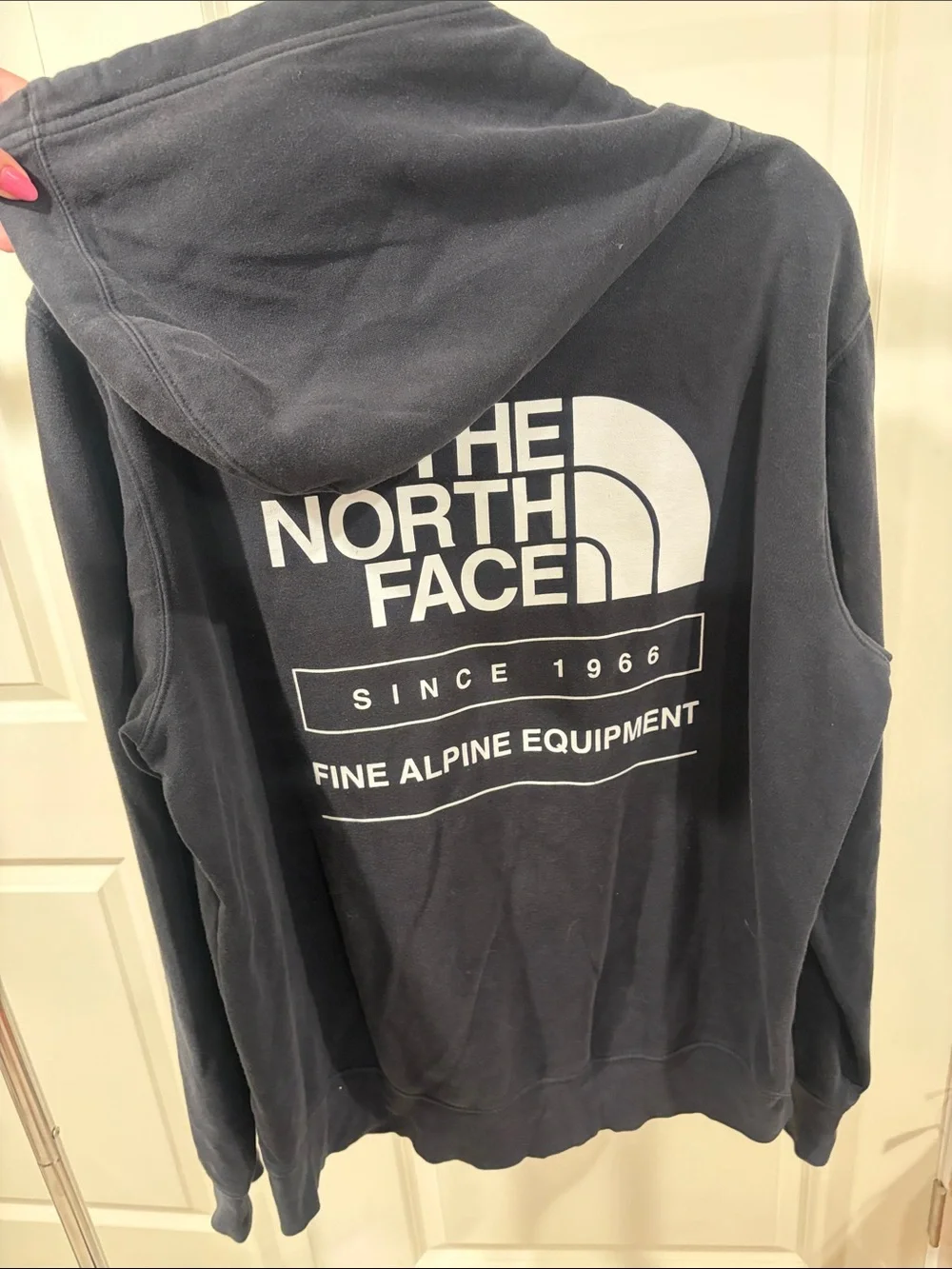The North Face Black Pullover Hoodie with White Logo